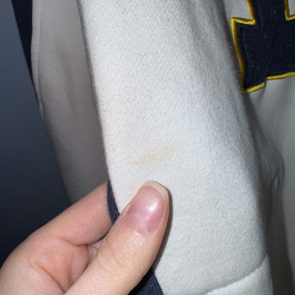 Vintage Colosseum University of Michigan Block M Hoodie Blue thick warm game day - Picture 2 of 12